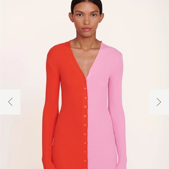 STAUD Colorblock Long Sleeve Midi Dress - Picture 4 of 9